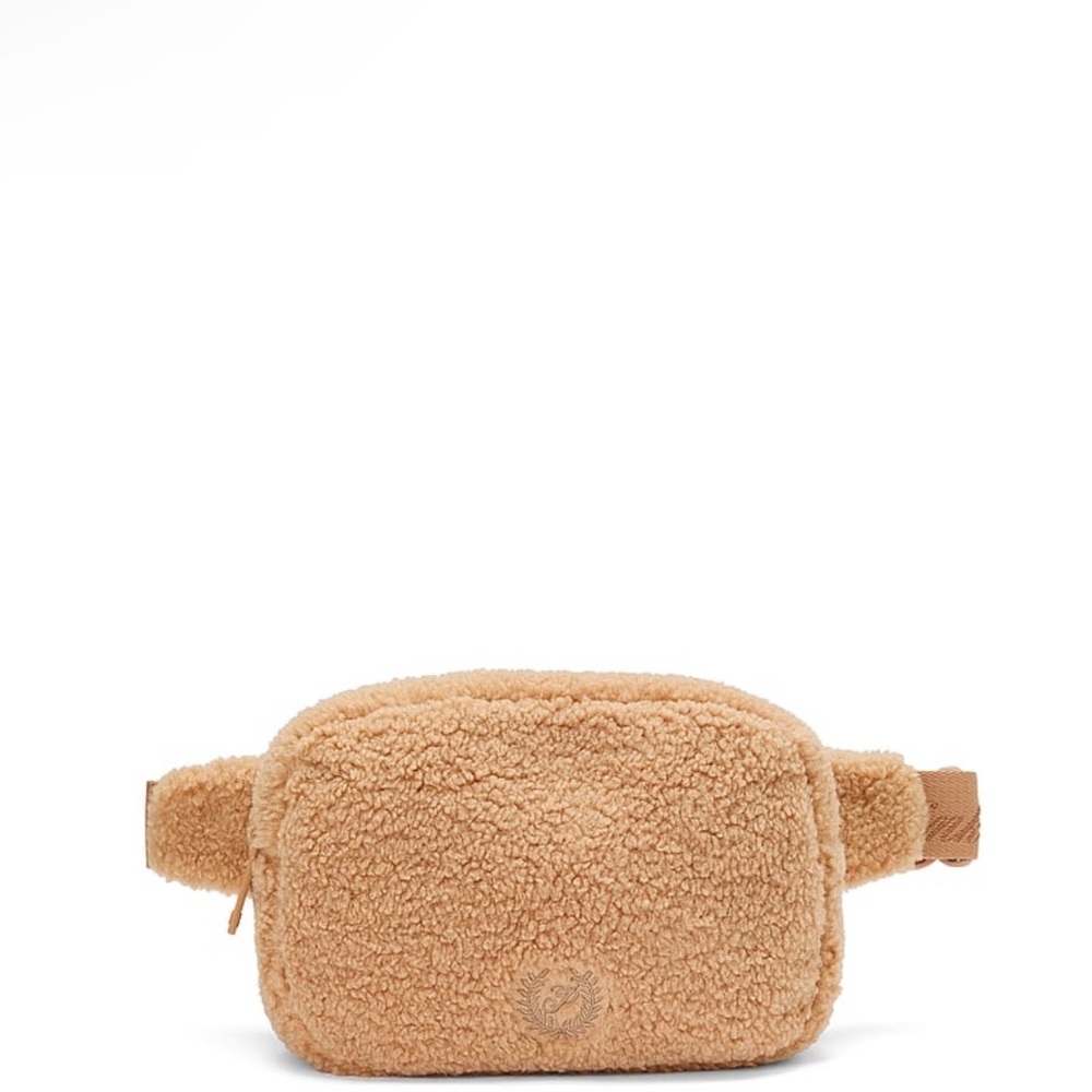 PINK Victoria's Secret Tan Sherpa Clutch